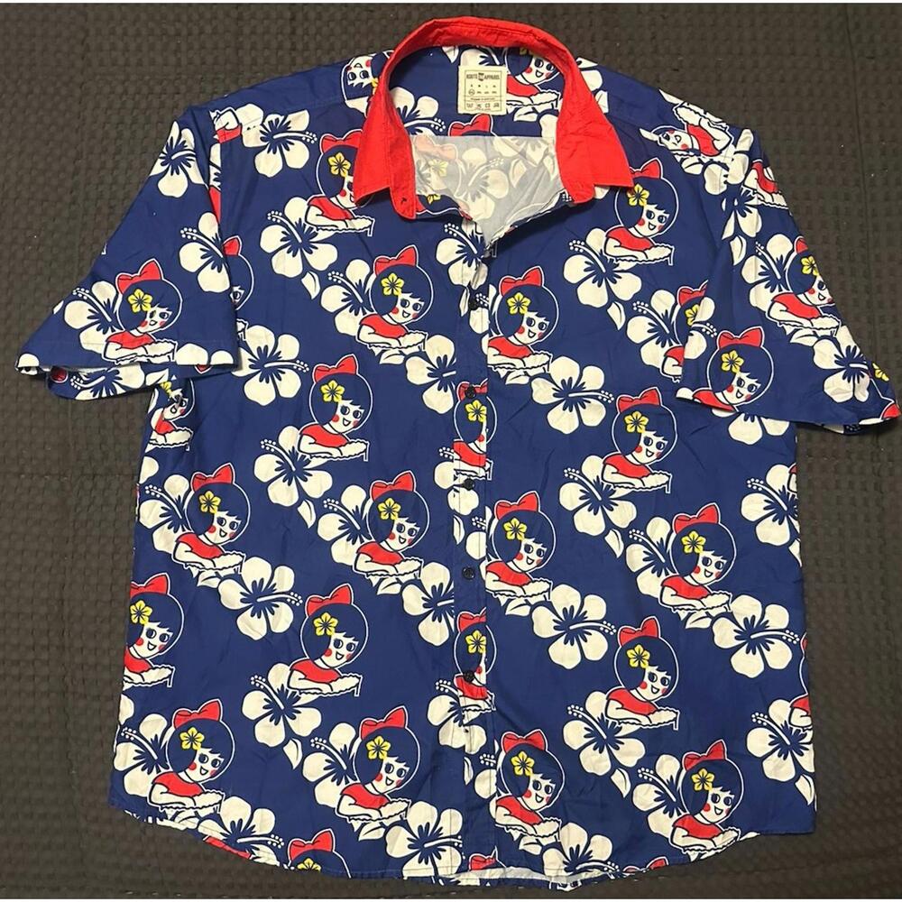 Vintage Route One Apparel Utz Potato Chips Retro Hawaiian Floral Shirt Size 2XL